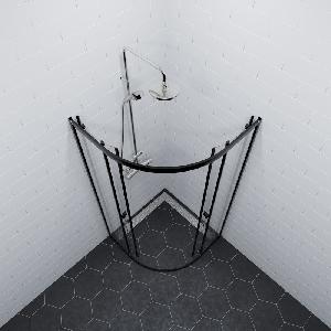Душевой уголок "Альфа-Блэк", без поддона 900x900x1850