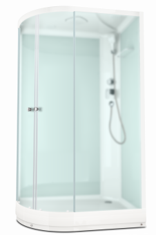 Душевая кабина Domani Spa Delight Slim 128R без электрики, низкий поддон 1200x800x2190 (бел. стенки, сатин. мат. стекла) DS01DS128RLWM00 