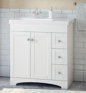 Тумба с раковиной Corozo Техас 80 белая