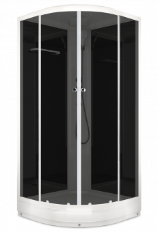 Душевая кабина Domani Spa Delight Slim 88 без электрики, низкий поддон 800x800x2180 (чер. стенки, тонир. стекла) DS01DS88LBT00 Официальный дилер 