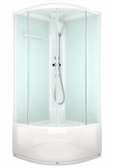 Душевая кабина Domani Spa Delight 99 Slim без электрики, высокий поддон 900x900x2180 (бел. стенки, сатин мат. стекла) DS01DS99HWM00 
