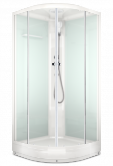 Душевая кабина Domani Spa Delight 110 Slim без электрики, низкий поддон 1000x1000x2180 (бел. стенки, сатин мат. стекла) DS01DS110LWM00 
