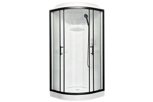 Душевая кабина Practic RB 90HK1-M-BL (матовое) 90х90х217 черный профиль 