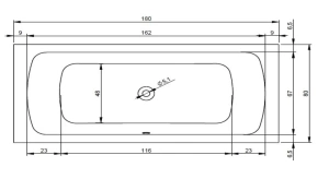 Акриловая ванна Riho Turin 180х80 комплект с экраном 
