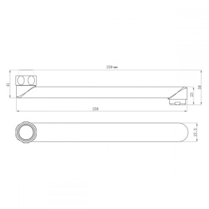 Излив плоский Lemark LM9471C для универсального смесителя, 25 см