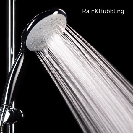 TSH0601 Душ.гарнитур(стойка 710мм,лейка 5F D125мм,шланг нерж.сталь 1,5м)