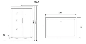 Душевая кабина Niagara Luxe NG-7711GL 120х90х220 L