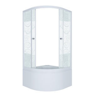 Душевой уголок Тритон "Узоры", высокий поддон 900x900x1910