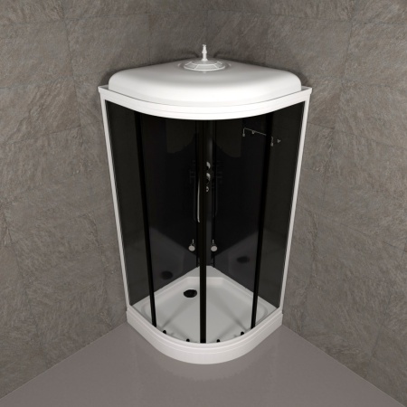 Душевая Кабина Тритон  Топ 90*90 А низкий поддон черная стойка 