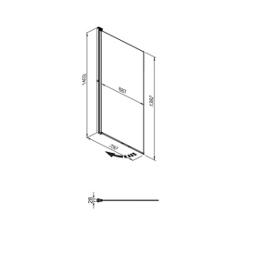Штора на ванну Тритон "Соло-Блэк" 75x140
