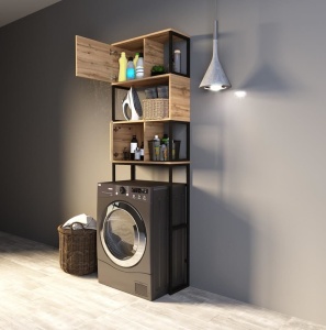 Шкаф 1Marka Grunge Loft 66*200 дуб вотан для установки над стиральной машиной