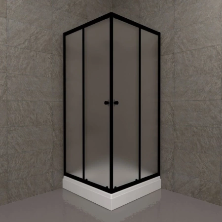 Душевое ограждение Triton Вента-Блэк Вельвет 90*90*202 с поддоном