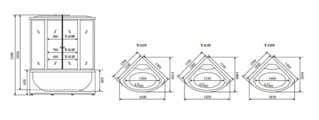 Душевая кабина Timo Standart T-1135 135х135х220