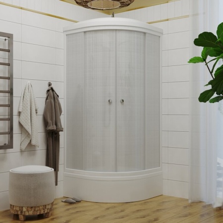 Душевая Кабина Тритон Мозаика 100*100 А ДН4 низкий поддон  Лён 100*100 В  ДН4 средний поддон 