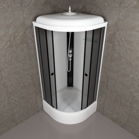 Душевая Кабина Тритон Грэй-Вайт 90*90 В полукруг средний поддон