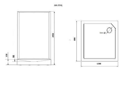 Душевая кабина Grossman Classic GR272QL 120х80х205 без крыши