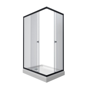 Душевое ограждение Вента Блэк 120x80 с поддоном 