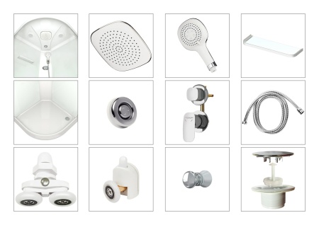 Душевая кабина Domani-Spa Delight Slim 110  матовые  размер:100х100 см 