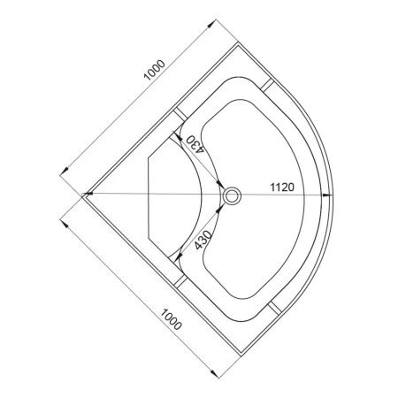 Душевая кабина Deto EM4510 100х100х208 с контурной подсветкой без крыши
