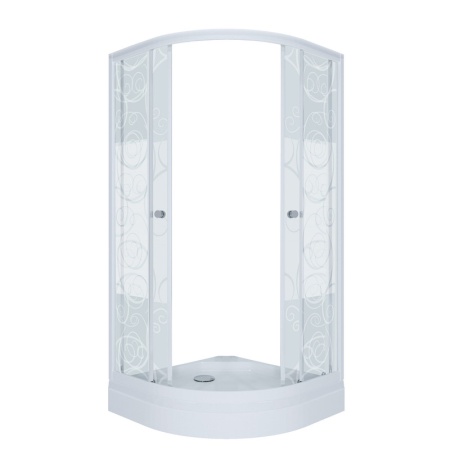 Душевой уголок Тритон "Узоры", низкий поддон 1000x1000x2050