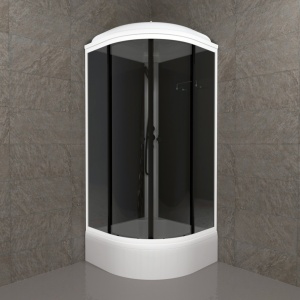 Душевая Кабина Грэй-Блэк 90*90 В средний поддон 