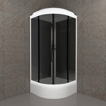 Душевая Кабина Грэй-Блэк 90*90 В средний поддон 