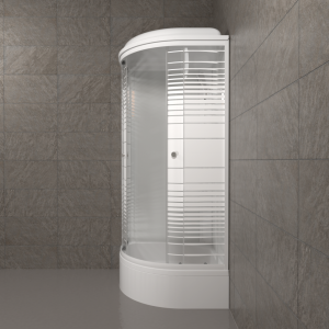 Душевая Кабина Тритон  Полосы 90*90 В ДН4 средний поддон