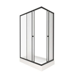Душевое ограждение Triton Вента-Блэк Вельвет 120*80*202 L/R с поддоном