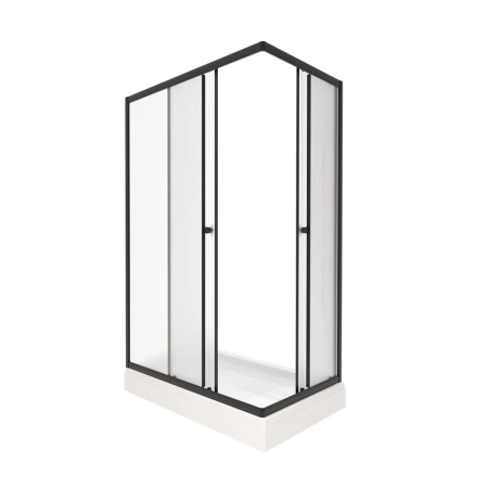Душевое ограждение Triton Вента-Блэк Вельвет 120*80*202 L/R с поддоном