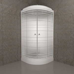 Душевая Кабина Тритон  Полосы 90*90 А ДН4 низкий поддон 