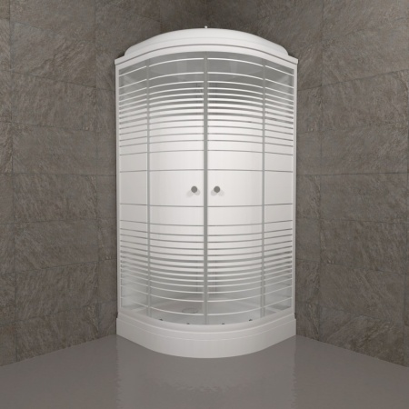 Душевая Кабина Тритон  Полосы 90*90 А ДН4 низкий поддон 