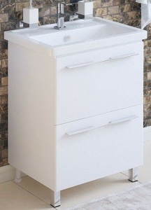 Тумба под раковину Corozo Мирэль 60 белый глянец в наличии
