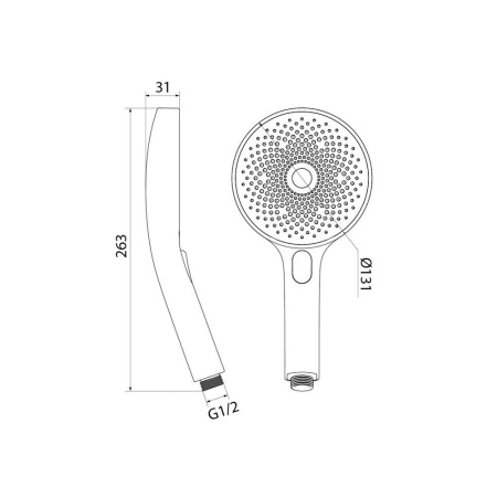 Лейка для душа, черная, SpaHome, IDDIS, SPA3F0Bi18