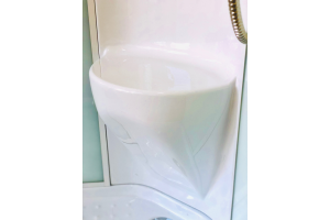 Душевая кабина RB 90HP7-WT-CH (белое/прозрачное) 90x90x217 профиль хром 