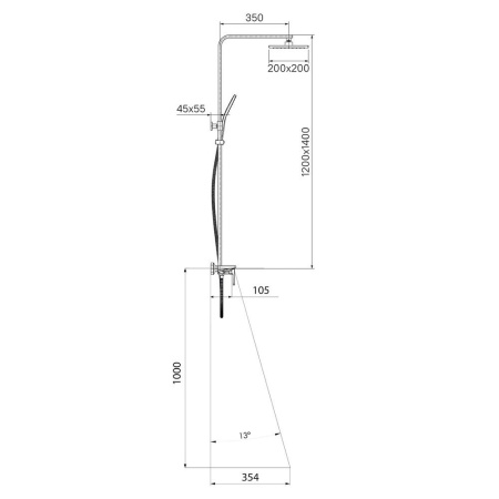 Смеситель с верхним душем, Bild, IDDIS, BILSB1Fi06