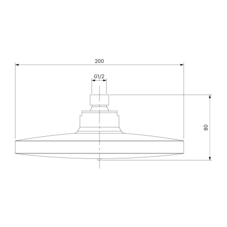 Смеситель с верхним душем, Simp, Milardo, SIMSB1FM06