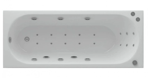 Акриловая ванна Aquatek Оберон 160х70 слив слева полный комплект с экраном