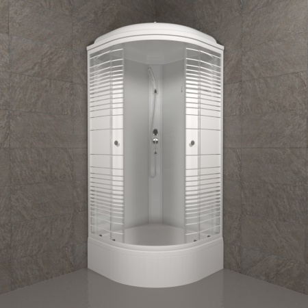 Душевая Кабина Тритон  Полосы 90*90 В ДН4 средний поддон