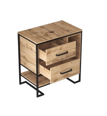 Тумба с раковиной 1Marka Grunge Loft 80Н 2я/2п дуб вотан