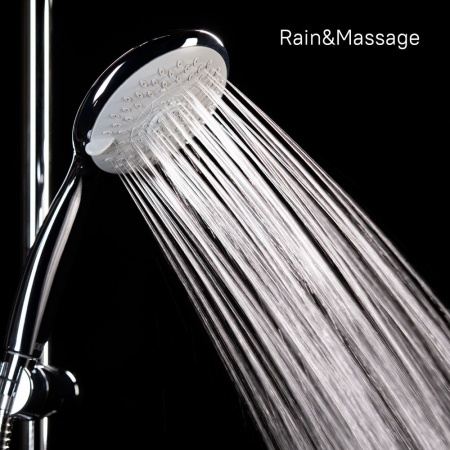 TSH0601 Душ.гарнитур(стойка 710мм,лейка 5F D125мм,шланг нерж.сталь 1,5м)