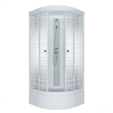 Душевая Кабина Тритон  Полосы 100*100 В ДН4 средний поддон 