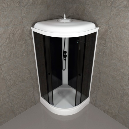 Душевая Кабина Грэй-Блэк 90*90 А (ПД31