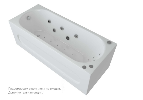 Акриловая ванна Aquatek Оберон 180х80 полный комплект с экраном в наличии