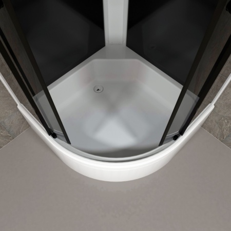 Душевая Кабина Грэй-Блэк 90*90 В средний поддон 