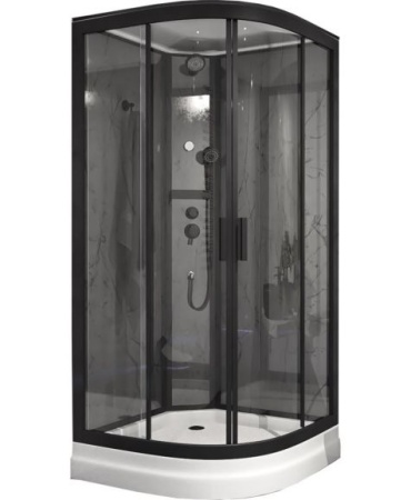 Душевая кабина Timo Premium Ilma 909 Black 90*90*222 с крышей