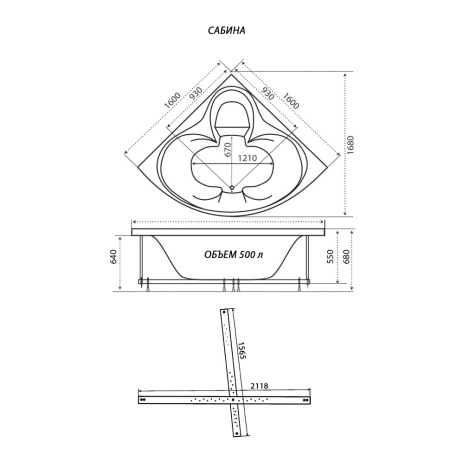 Акриловая ванна Тритон Грация 140х140х56 в наличии