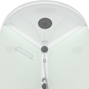 Душевая кабина Domani-Spa Simple 99 V1.2  низкий поддон  90х90 см задняя стекла светлая ,передняя матовая 