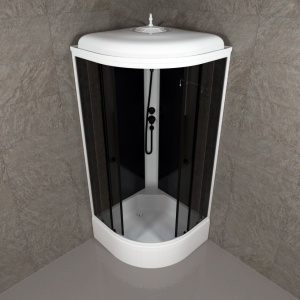 Душевая Кабина Грэй-Блэк 90*90 В средний поддон 