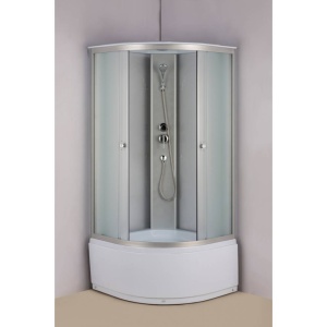 Душевая кабина ВМ-8811(90 x 90) задние стекла матовые без профилей, передние стекла матовые, 