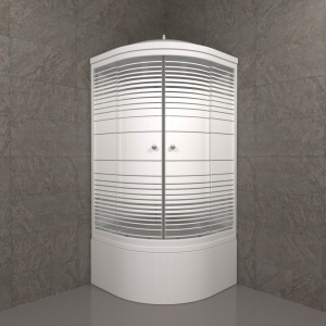 Душевая Кабина Тритон  Полосы 90*90 Б ДН4 высокий поддон 